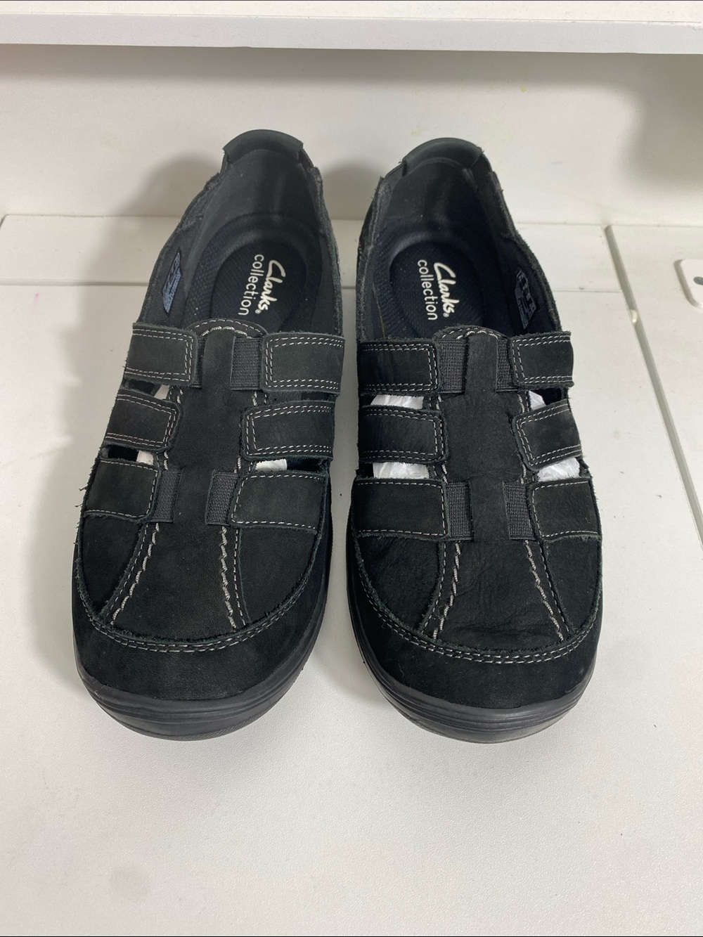 Clarks Black Women's Slip-On Fisherman Loafers Size 9M US